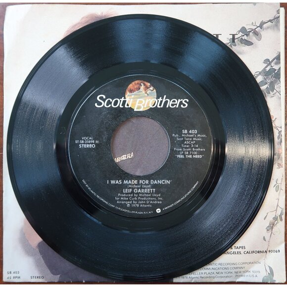 Leif Garrett"I Was Made For Dancin'" & "Living Without Your Love" 1978 Scotti Br - Picture 3 of 6